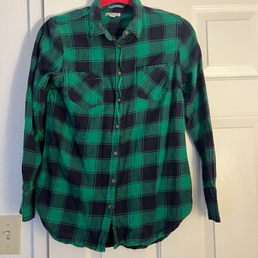Merona Green Flannel Shirt